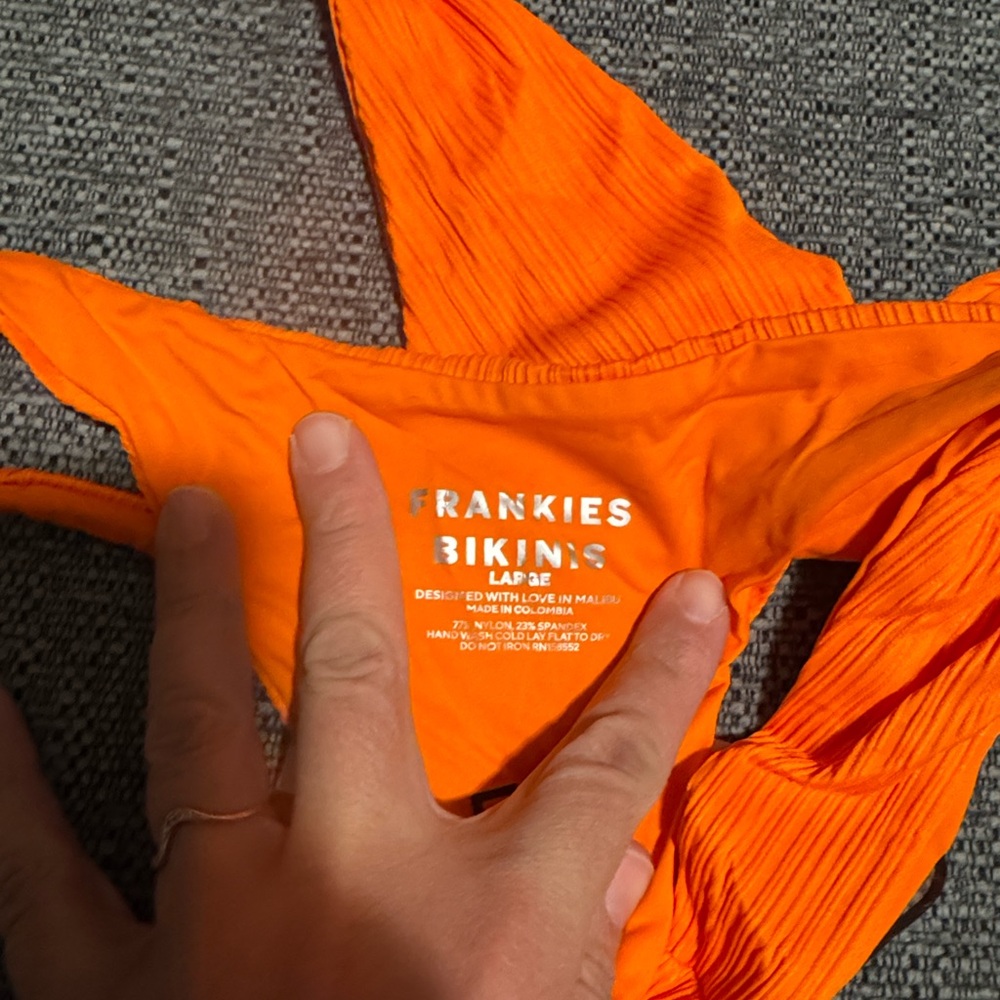 Frankie's Bikinis Bright Orange Bikini Set - Picture 3 of 6